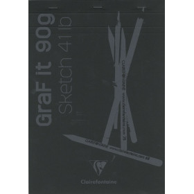 Bloc GraFiT A4 80F 90g Noir O
