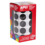 GOMMETTES ROND NOIR 20MM ROUL