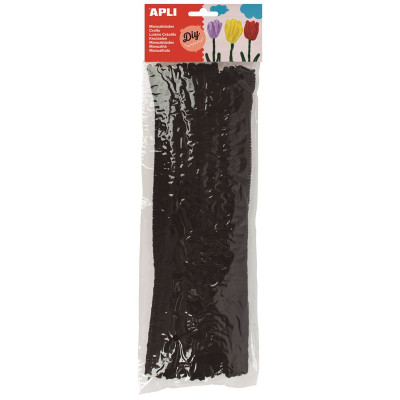 SACH 50 CHENILLES NOIR 30CM