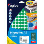 ETUI A5 960 Etiquettes VERT DIAM 15