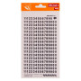 Chiffres transfert noir 6mm - 1Feuille