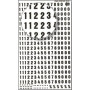 Chiffres transfert noir 6mm - 1Feuille