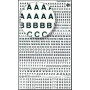 Lettres&chiffres transfert noir 3mm-1F
