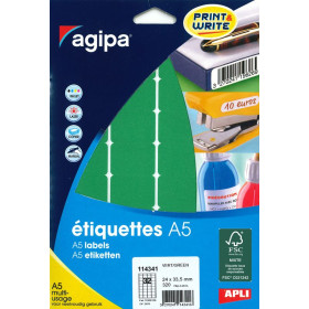 ETUI A5 320 Etiquettes VERT 24X33.5