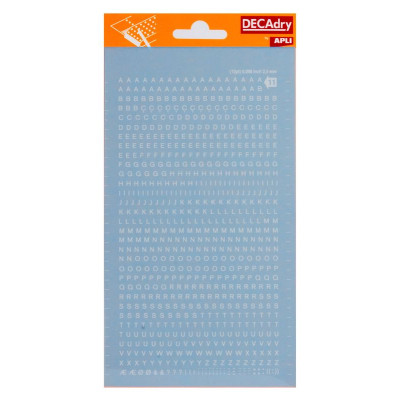Lettres transfert blanches 2.5mm - 1F