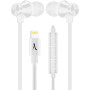 Ecouteurs akashi intra auriculaire avec micro prise Linghtning Blanc