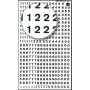 Chiffres transfert noir 4mm - 1Feuille
