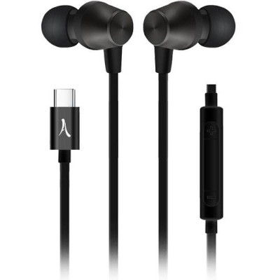 Ecouteurs akashi intra auriculaire avec micro prise USB-C Noir