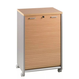 Desserte mobile blanc perle 2 colonnes