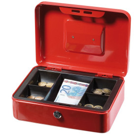 Caisse à monaie No3 25X18X9cm rouge