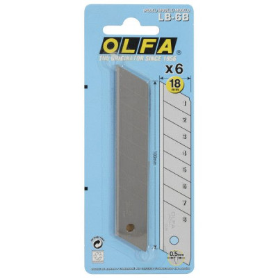 CARTE BLISTER 6 LAME 18MM LB6B