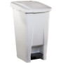 ROSSIGNOL Poubelle mobile Basic à pedale plastique blanc 60 litres