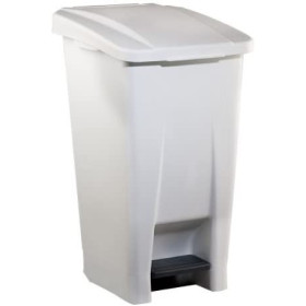 ROSSIGNOL Poubelle mobile Basic à pedale plastique blanc 60 litres