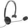 DACOMEX Casque-Micro Ajustable  Monaural Jack 3.5 mm noir