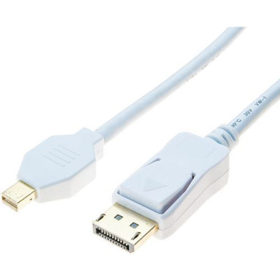 CORDON DISPLAYPORT / MINI DISPLAYPORT 1.2 BLANC - 2M