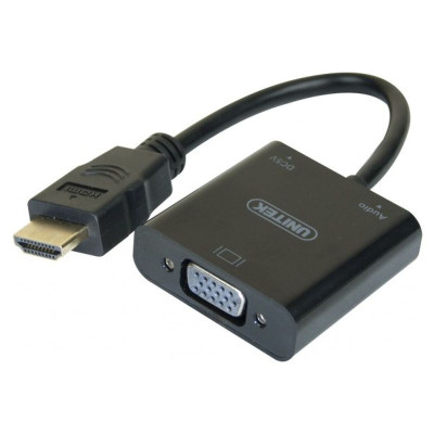 CONVERTISSEUR NOIR HDMI VERS VGA+AUDIO 15CM