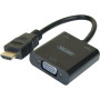 CONVERTISSEUR NOIR HDMI VERS VGA+AUDIO 15CM