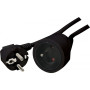 Rallonge secteur tripolaire noire - 5,0 m