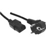 Cordon d'alimentation PC CEE7 / C13 noir - 1,8 m