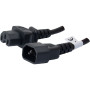Rallonge secteur C14 / C15 noire - 1,8 m