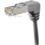 Cordon RJ45 CAT 5e F/UTP coudé bas gris - 1 m
