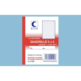 MANIFOLD AUTOCOPIANT QUADR.5X5 148X105 - ELVE DUPLI