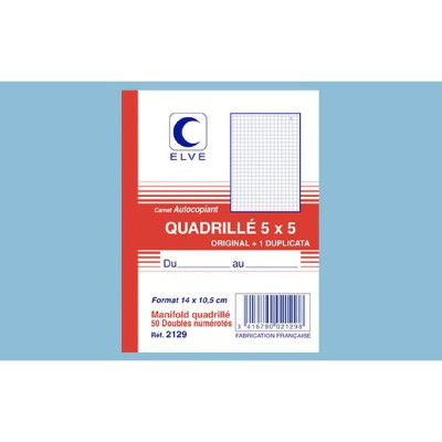 MANIFOLD AUTOCOPIANT QUADR.5X5 148X105 - ELVE DUPLI