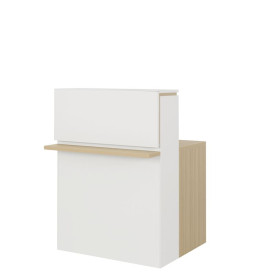 ZOOM CHENE NATUREL BANQUE ACCUEIL DROITE L80 3c