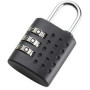JSA Cadenas à combinaison, combinaison à 3 chiffres, noir