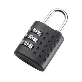 JSA Cadenas à combinaison, combinaison à 3 chiffres, noir