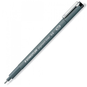 STAEDTLER Feutre à pigment, noir, largeur du tracé: 0,6 mm 308 06-9