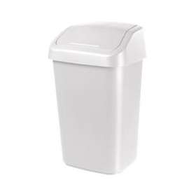 Poubelle à couvercle basculant, 25 litres, blanc