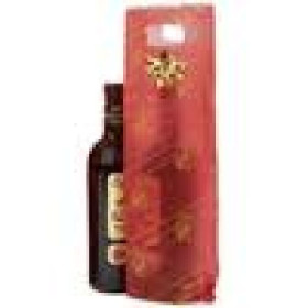 Sacs plastique 1 bouteille rouge  12 x 6 x haureur 46 cm