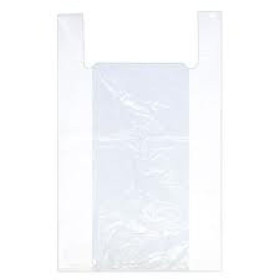 50 Sacs plastique blanc à bretelles 45 X 10 X 70CM