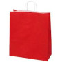 50 Sacs Kraft 35 x 14 x 44cm Rouge 100gr poignées torsadées