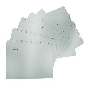 HAN Index alphabétique A-Z, PP, A5 paysage, 25 onglets, gris