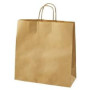 50 Sacs Kraft 35 x 14 x 44cm 100gr poignées torsadées brun