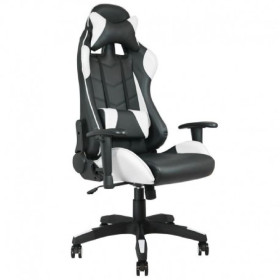 Fauteuil de bureau Gaming baquet noir et blanc