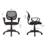 Siège bureau Mesh avec accoudoirs HYVIE