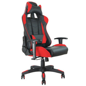 Fauteuil de bureau Gamer baquet RACING noir et rouge
