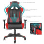 Fauteuil de bureau Gamer baquet RACING noir et rouge