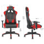 Fauteuil de bureau Gamer baquet RACING noir et rouge