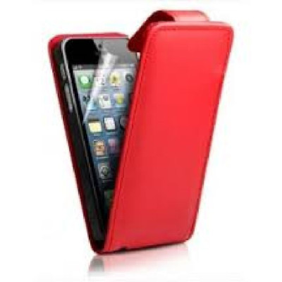 Etui cuir rouge iPhone 5