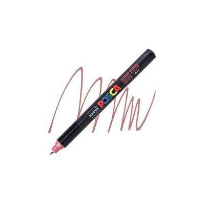 Uniball Posca pointe calibrée extra fin 0.7mm ROUGE METAL  PC1MRRM