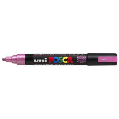 Uniball Posca Marqueur peinture encre rose metal à pigmentation et base eau poin
