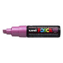 Uniball Posca pointe biseautée large 8mm en acrylique rose metal