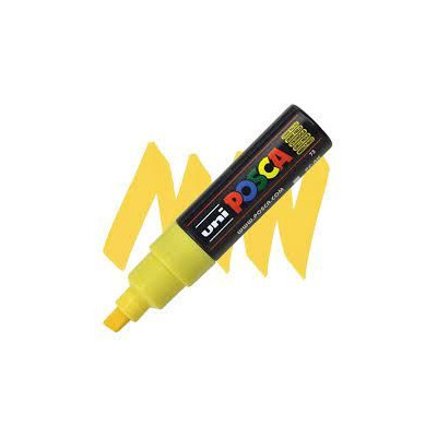 Uniball Posca Marqueur peinture à eau, encre à pigmentation  jaune paille pointe