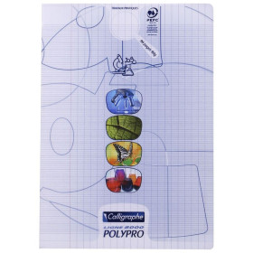 8000 POLYPRO, T.P. Cahier piqué incolore 21x29,7cm 96p séyès/uni 90g