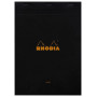 Bloc agrafé Rhodia BLACK N°18 21x29,7cm 80f ligné +marge 80g