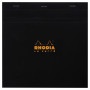 Bloc agrafé Rhodia BLACK Le Carré N°210 21x21cm 80f Q.5x5 80g